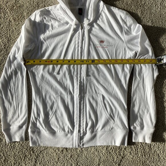 District V. Sattui Winery Napa Valley White Long sleeve Womens hoodie Size M - Picture 7 of 8